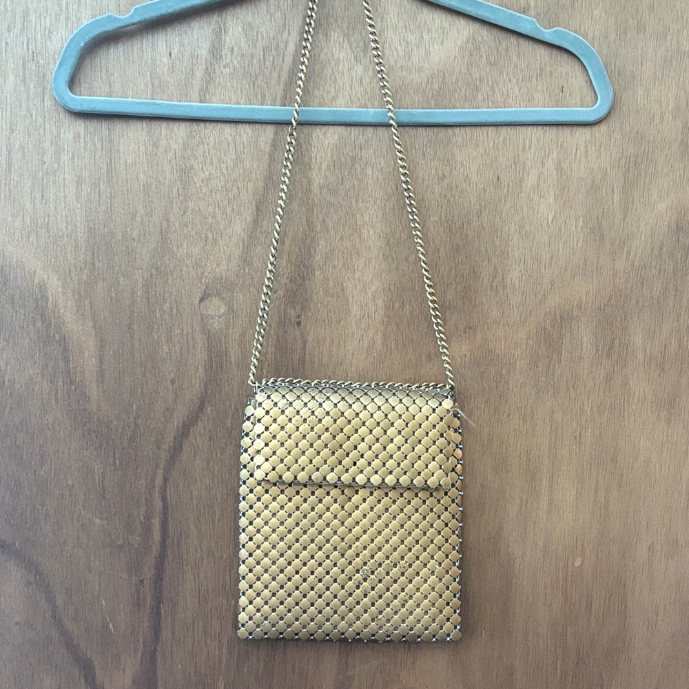 Vintage Whiting & Davis Gold Mesh Crossbody Bag